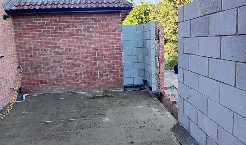 Domestic Extension Foundations & Block and Beam Floor in Cambridgeshire