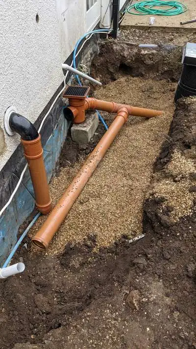 drainage into shingle